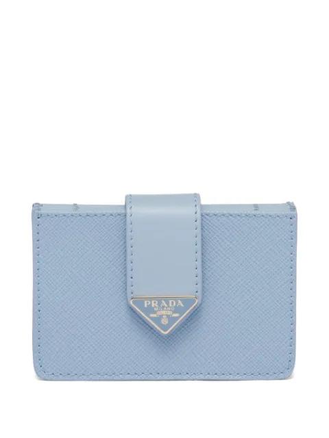 Saffiano and smooth leather card holder by PRADA