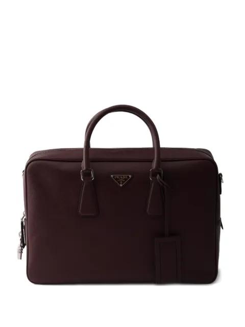 Saffiano leather laptop bag by PRADA