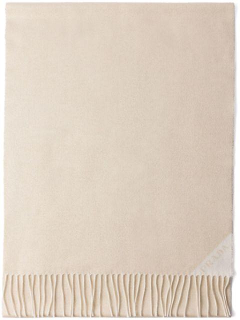 Sand silk blend scarf by PRADA