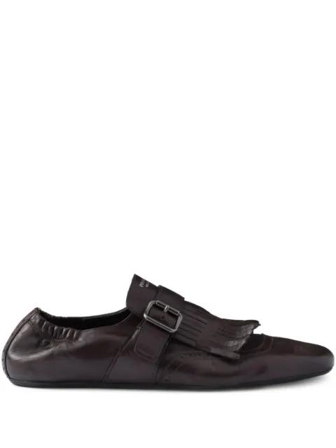 Shuffle fringed monk shoes by PRADA