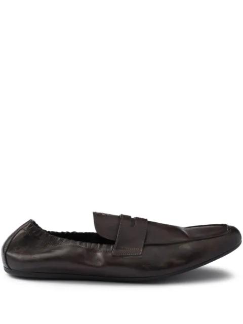 Shuffle leather loafers by PRADA