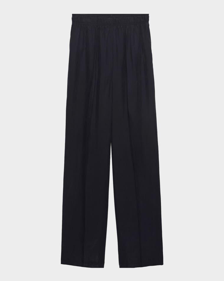 Silk Straight-Leg Pants by PRADA