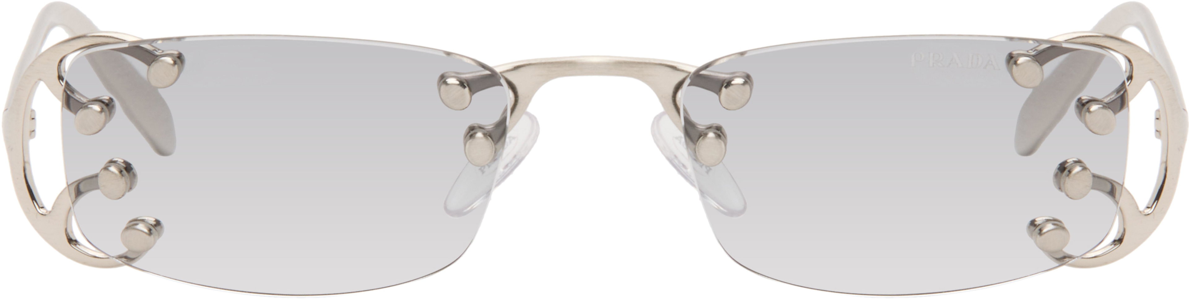 Silver PR C57S Sunglasses by PRADA