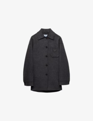 Single-breasted Double Cashmere-Wool Caban Jacket by PRADA