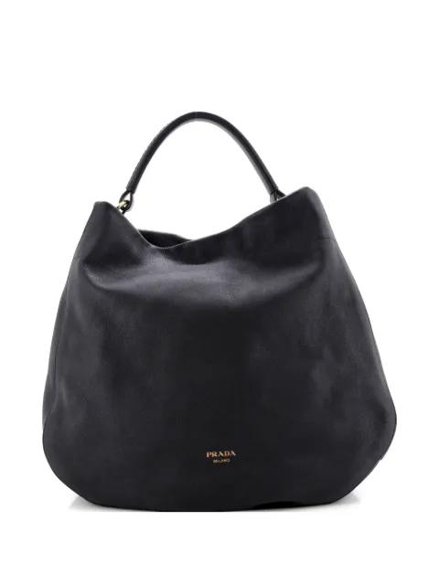 Slouch Leather Large hobo bag by PRADA 