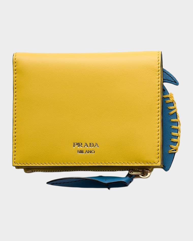 Small Bi-Fold Leather Wallet by PRADA