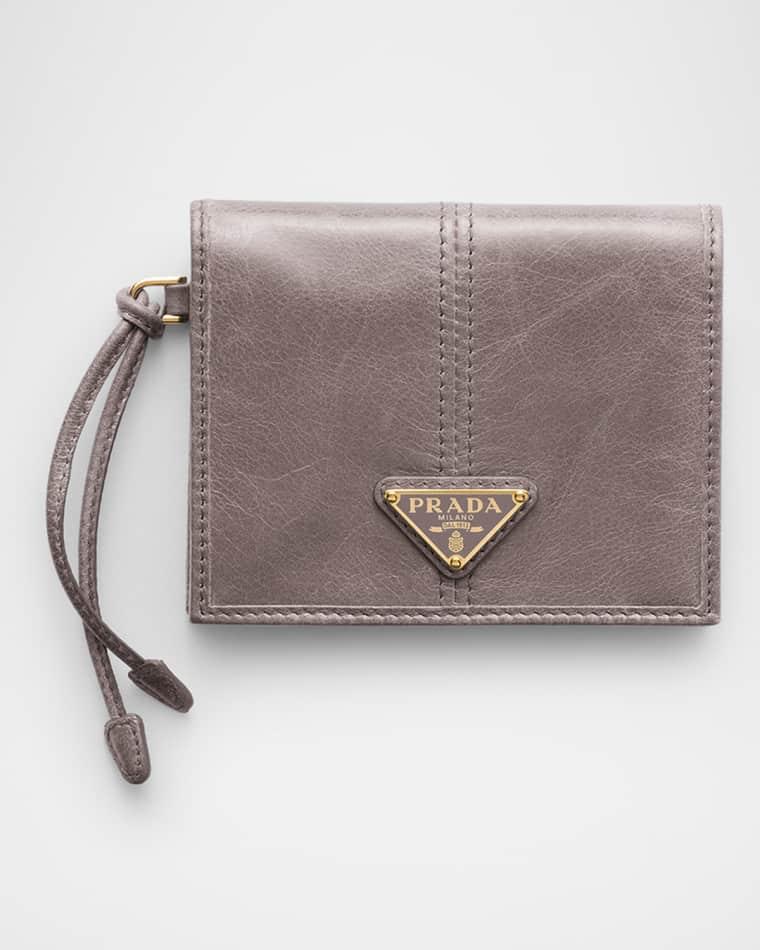 Small Bifold Leather Wallet by PRADA
