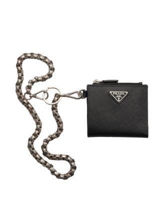 Small Saffiano Wallet With Chain by PRADA