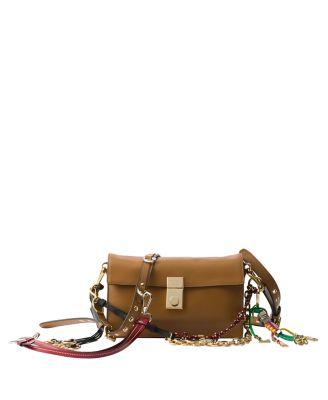 Soft Sound Small Leather Shoulder Bag with Charms by PRADA