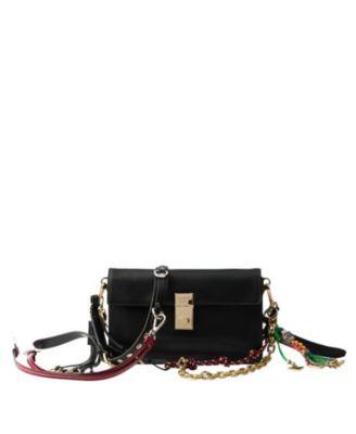 Soft Sound Small Leather Shoulder Bag with Charms by PRADA