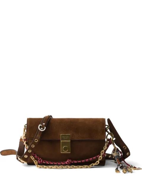 Soft Sound small suede shoulder bag by PRADA