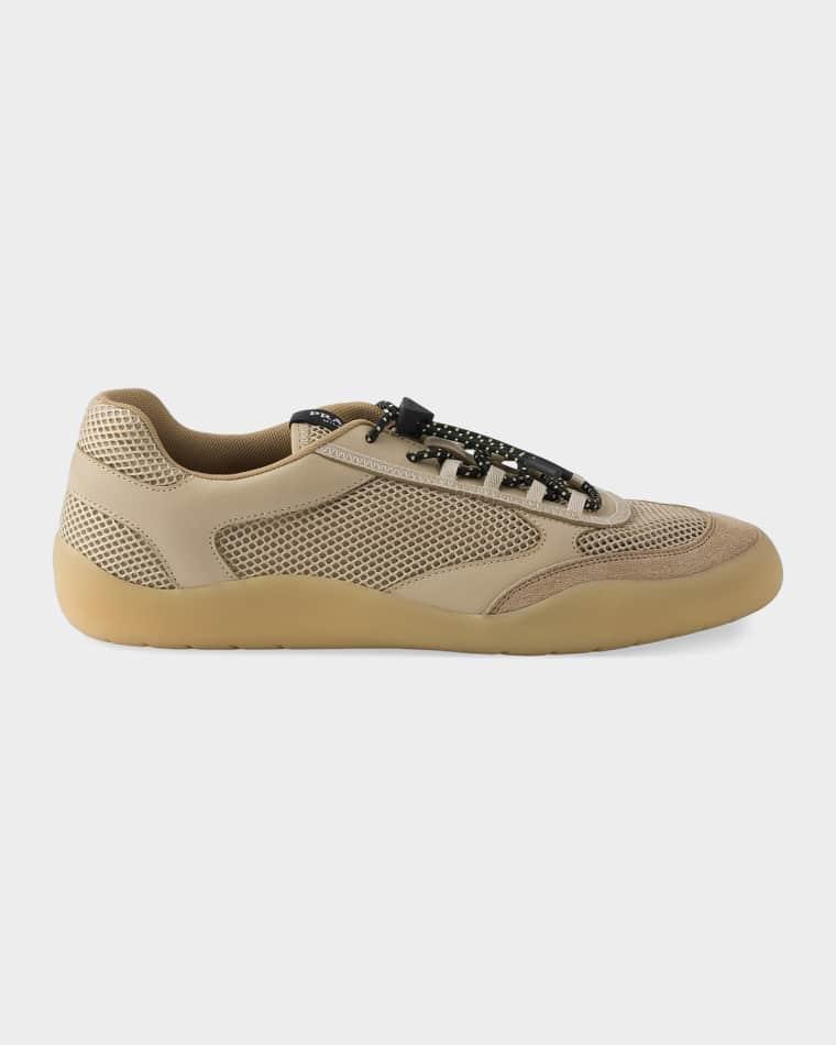 Speedrock Leather & Mesh Low-Top Sneakers by PRADA