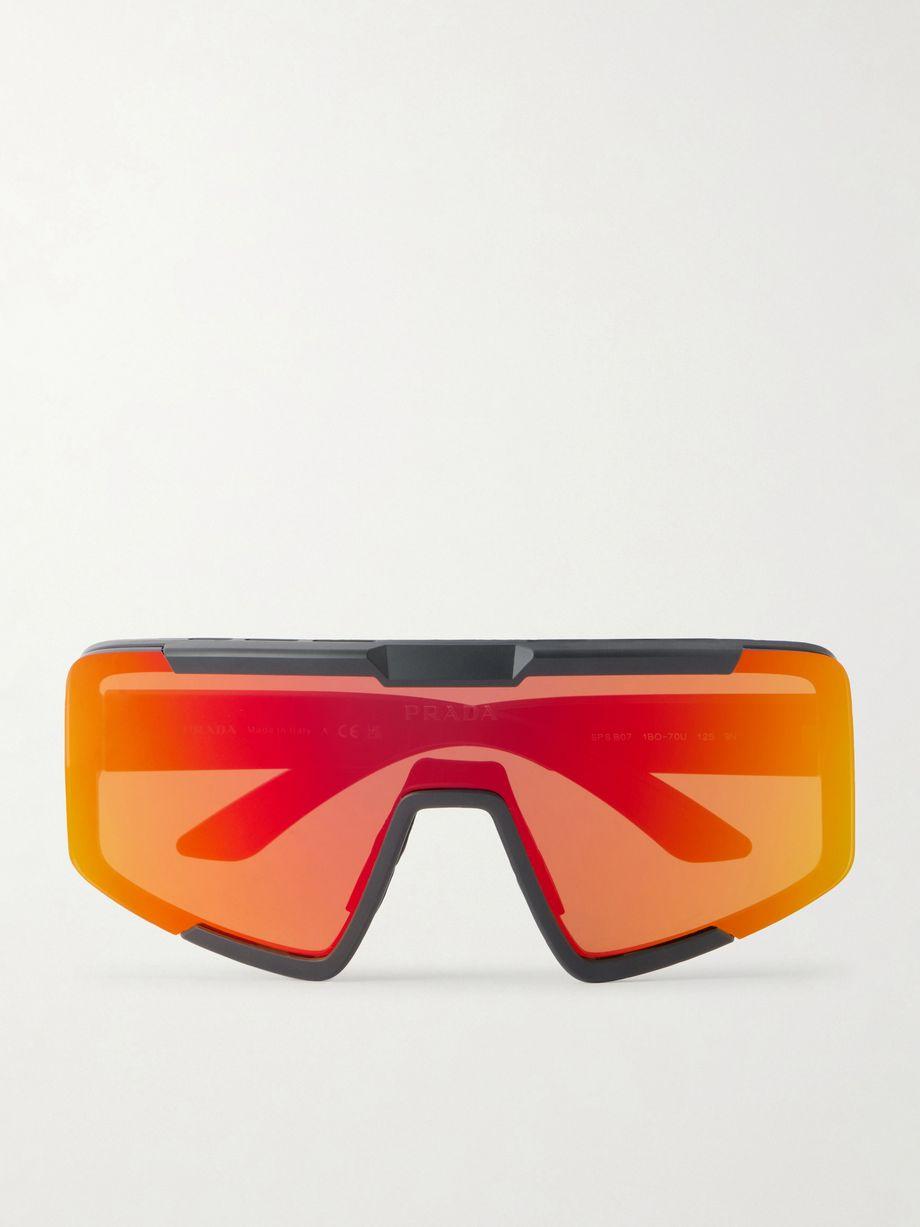 Square-frame acetate ski sunglasses by PRADA