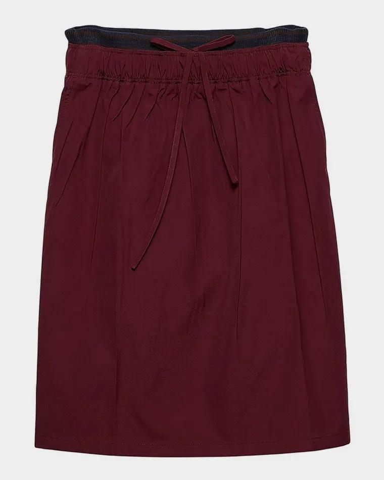 Straight Poplin Skirt by PRADA