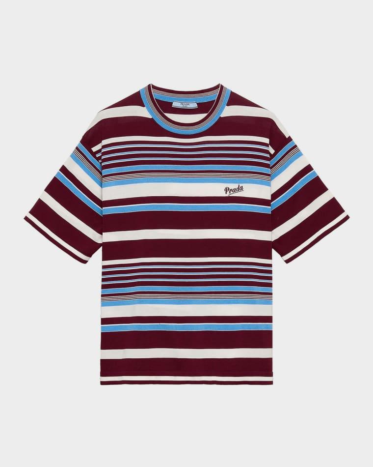 Striped Cotton T-Shirt by PRADA