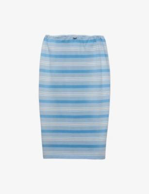Striped Piqué Cotton Skirt by PRADA