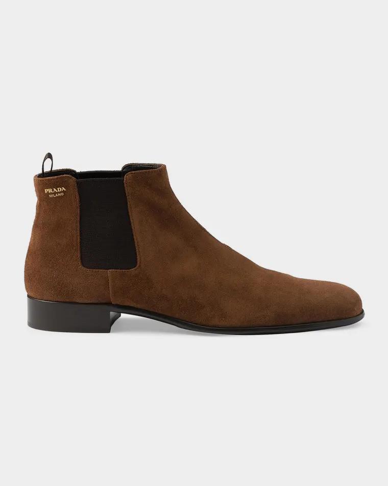 Suede Chelsea Boots by PRADA