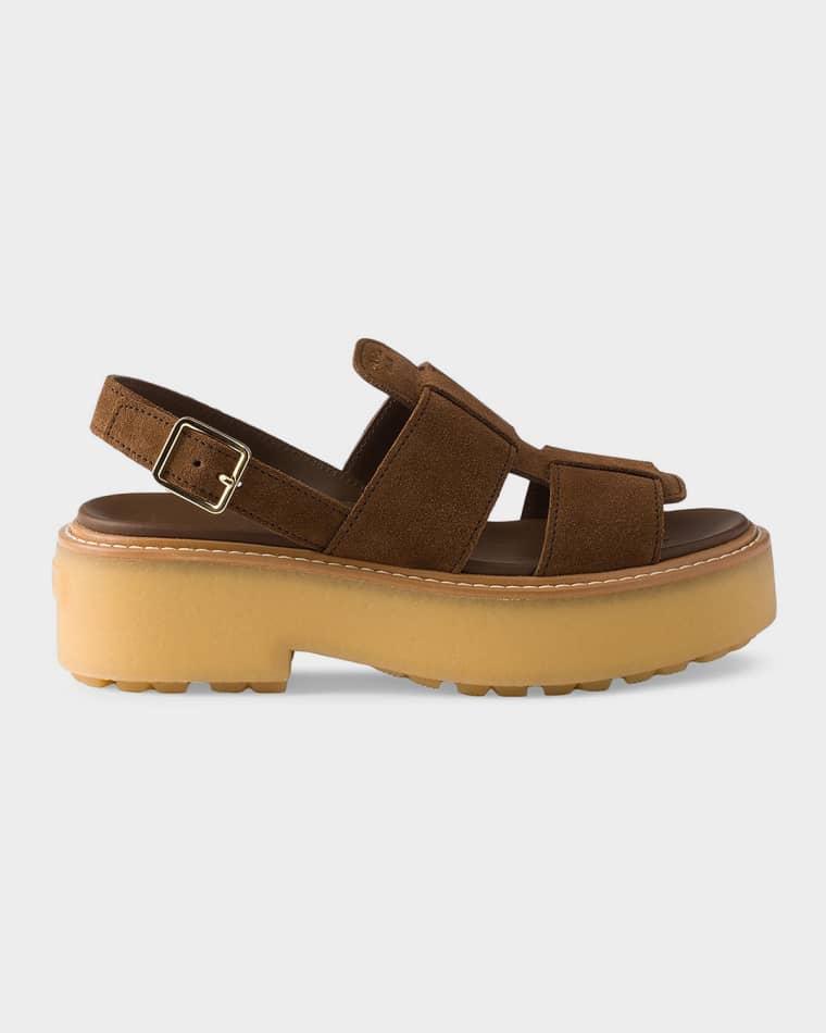 Suede Sandals by PRADA