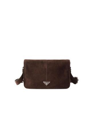 Suede Shoulder Bag by PRADA