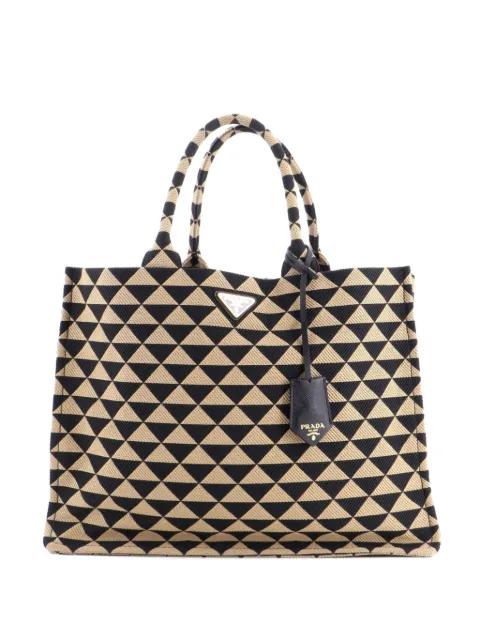 Symbole Shopper Jacquard Large tote bag by PRADA 