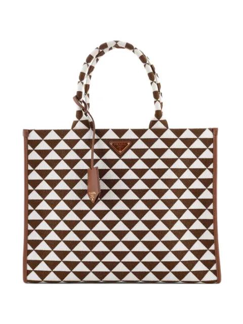 Symbole Shopper Jacquard Large tote bag by PRADA 
