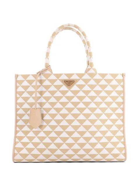 Symbole Shopper Jacquard Large tote bag by PRADA 