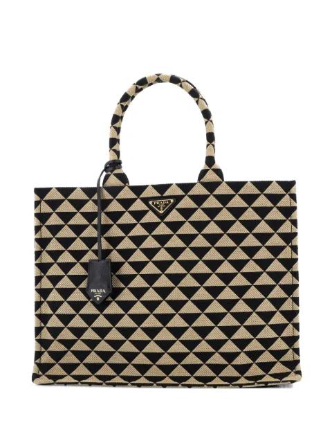 Symbole Shopper Jacquard Large tote bag by PRADA 