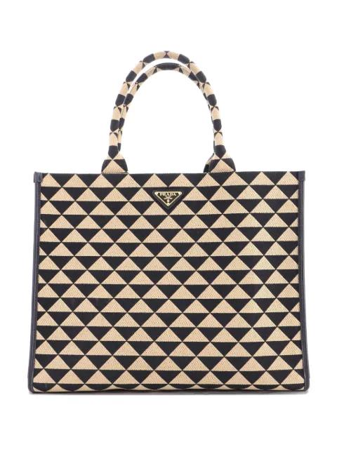 Symbole Shopper Jacquard Large tote bag by PRADA 
