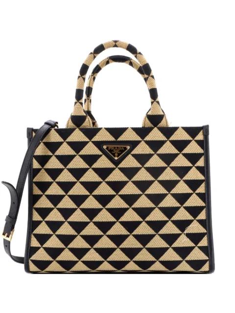 Symbole Shopper Jacquard Small tote bag by PRADA 