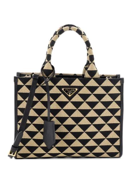 Symbole Shopper Jacquard Small tote bag by PRADA 
