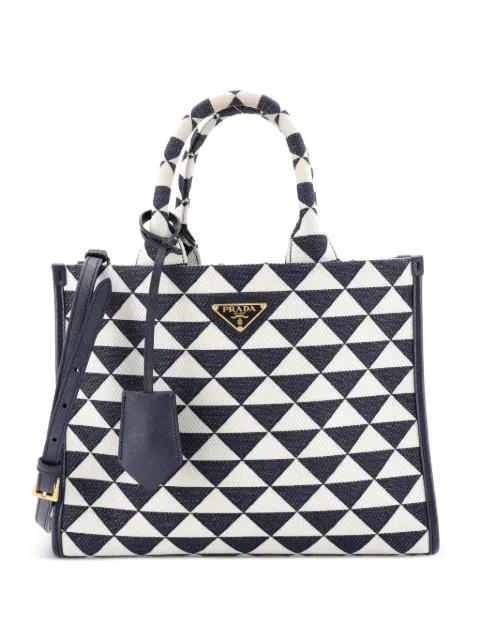 Symbole Shopper Jacquard Small tote bag by PRADA 