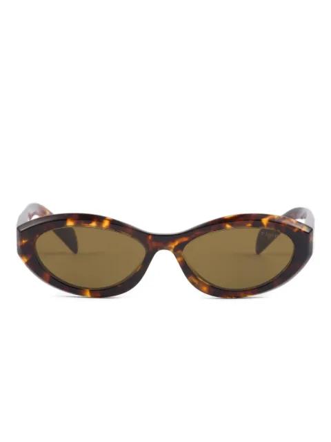 Symbole oval-frame tortoiseshell sunglasses by PRADA