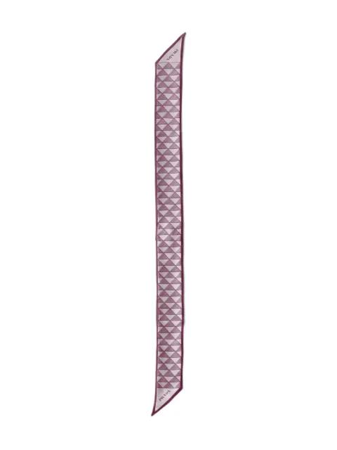 Symbole-pattern silk scarf by PRADA