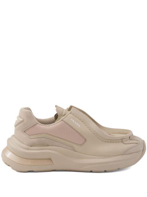 Systeme leather sneakers by PRADA