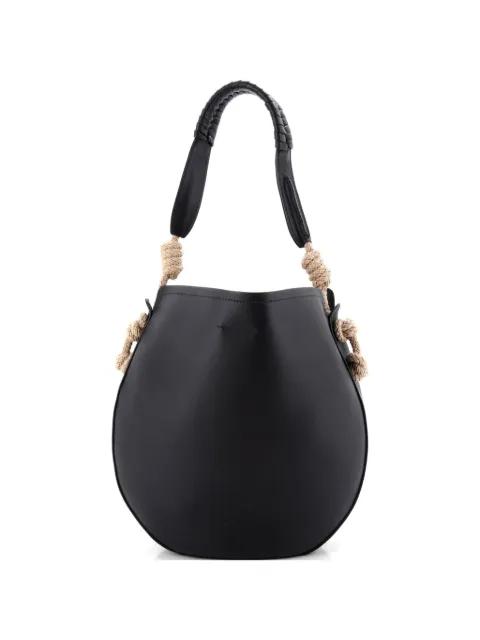 Tambour Leather with Rope Detail shoulder bag by PRADA 