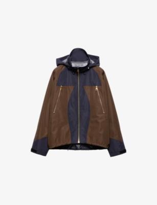 Technical Hooded Woven Blouson Jacket by PRADA