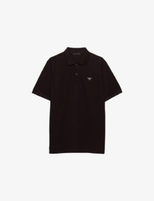 Triangle-Logo Cotton-Piqué Polo Shirt by PRADA