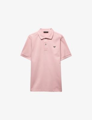Triangle-Logo Cotton-Piqué Polo Shirt by PRADA