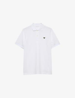 Triangle-Logo Cotton-Piqué Polo Shirt by PRADA