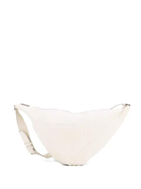 Triangle Logo Zip Messenger Leather Large crossbody bag by PRADA 