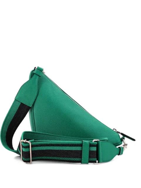 Triangle Logo Zip Saffiano Leather Small crossbody bag by PRADA 