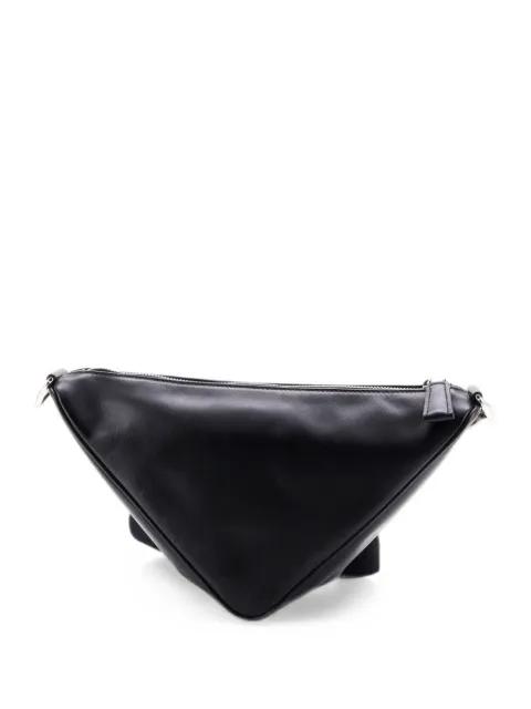 Triangle Logo Zip Soft Leather Small crossbody bag by PRADA 