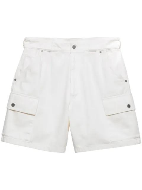 Triangle-logo shorts by PRADA