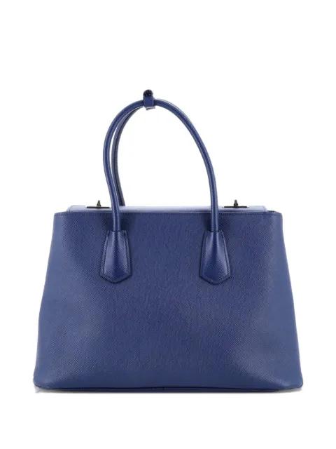 Turnlock Cuir Twin Saffiano Leather Small tote bag by PRADA 