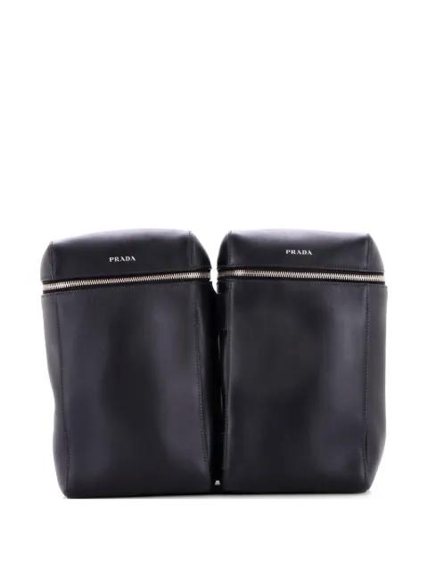 Twin Pocket Leather backpack by PRADA 