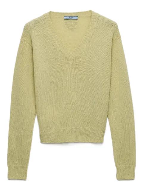 V-neck ribbed sweater by PRADA