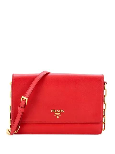 Wallet on Strap Saffiano Leather Small crossbody bag by PRADA Wallet on Strap Saffiano Leather Small crossbody bag by PRADA