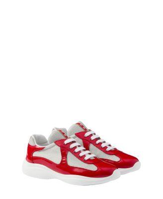 Women's America's Cup Biker Fabric Sneakers by PRADA