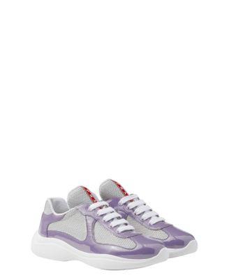 Women's America's Cup Biker Fabric Sneakers by PRADA