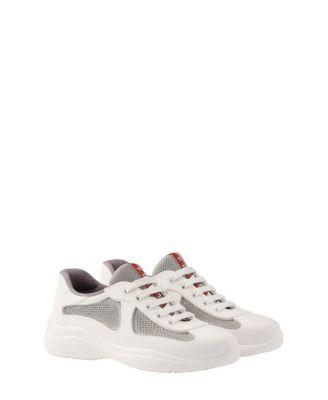 Women's America's Cup Soft Rubber and Bike Fabric Sneakers by PRADA